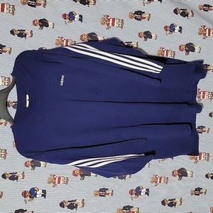 VTG Y2K ADIDAS HOCKEY JERSEY XL NAVY BLUE BAGGY